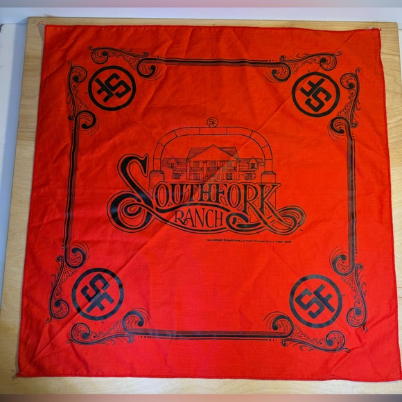 Southfork Ranch Bandana 1986 from Dallas television show - Picture 1 of 8